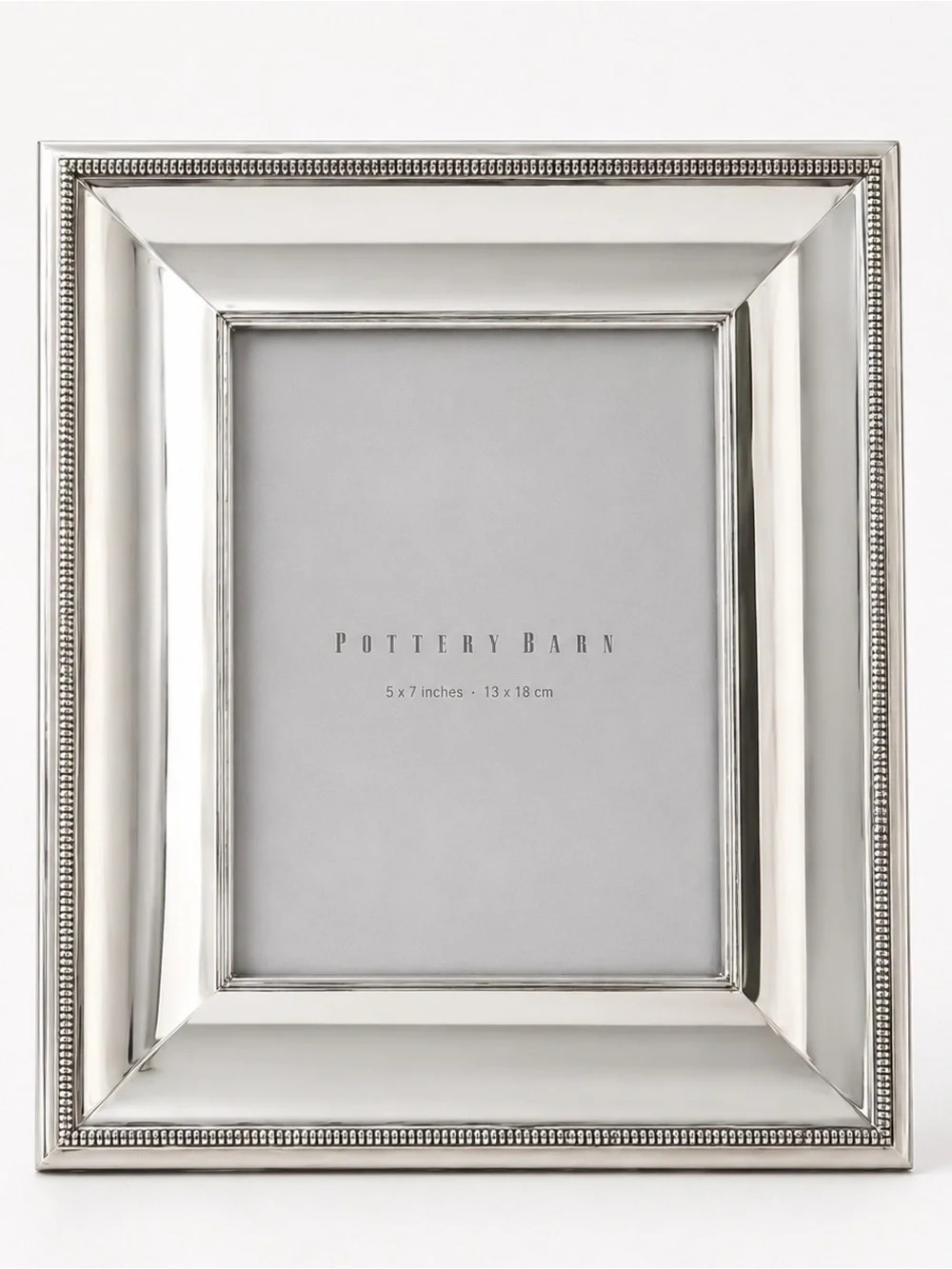 Pottery Barn Silver Beaded Photo Frame